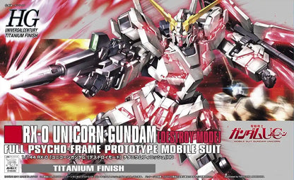 Hguc Mobile Suit Gundam Uc Rx-0 Unicorn Gundam Destroy Mode Titanium Finish 1/144 Scale Color Coded Plastic Model- Japan Figure Store - #1 Bring To You The Best Japanese Goods