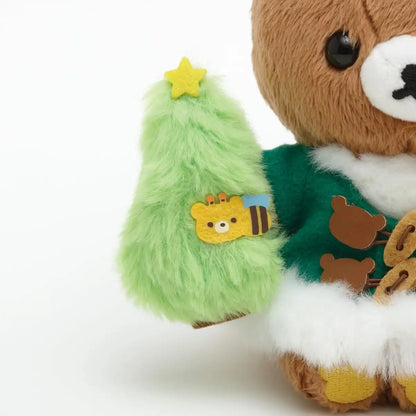 San-X Rilakkuma Chiiroikoguma Christmas Stuffed Toy Size 145x120x80mm- Japan Figure Store - #1 Bring To You The Best Japanese Goods