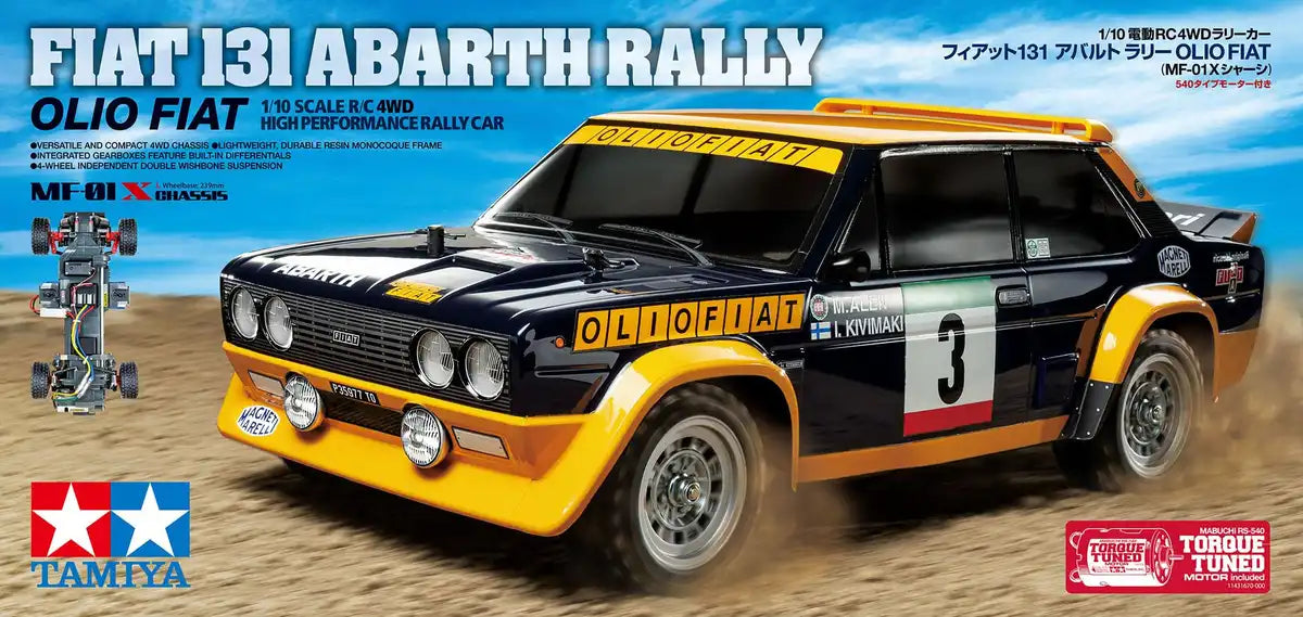 Tamiya 1/10 Abarth Rally Olio Fiat 58723 (MF-01X Chassis)- Japan Figure Store - #1 Bring To You The Best Japanese Goods