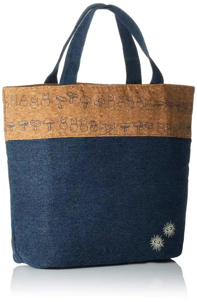 Skater My Neighbor Totoro Ghibli Denim & Cork Cooler Bag - Size M- Japan Figure Store - #1 Bring To You The Best Japanese Goods