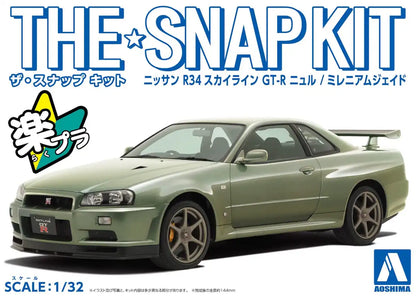 Aoshima Nissan R34 GT-R Plastic Model 1/32- Japan Figure Store - #1 Bring To You The Best Japanese Goods