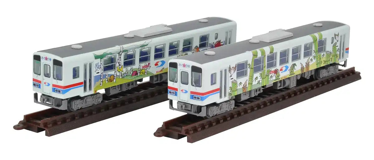 Tomytec Wakasa Railway WT3000 2-Car Set Model Train Collection