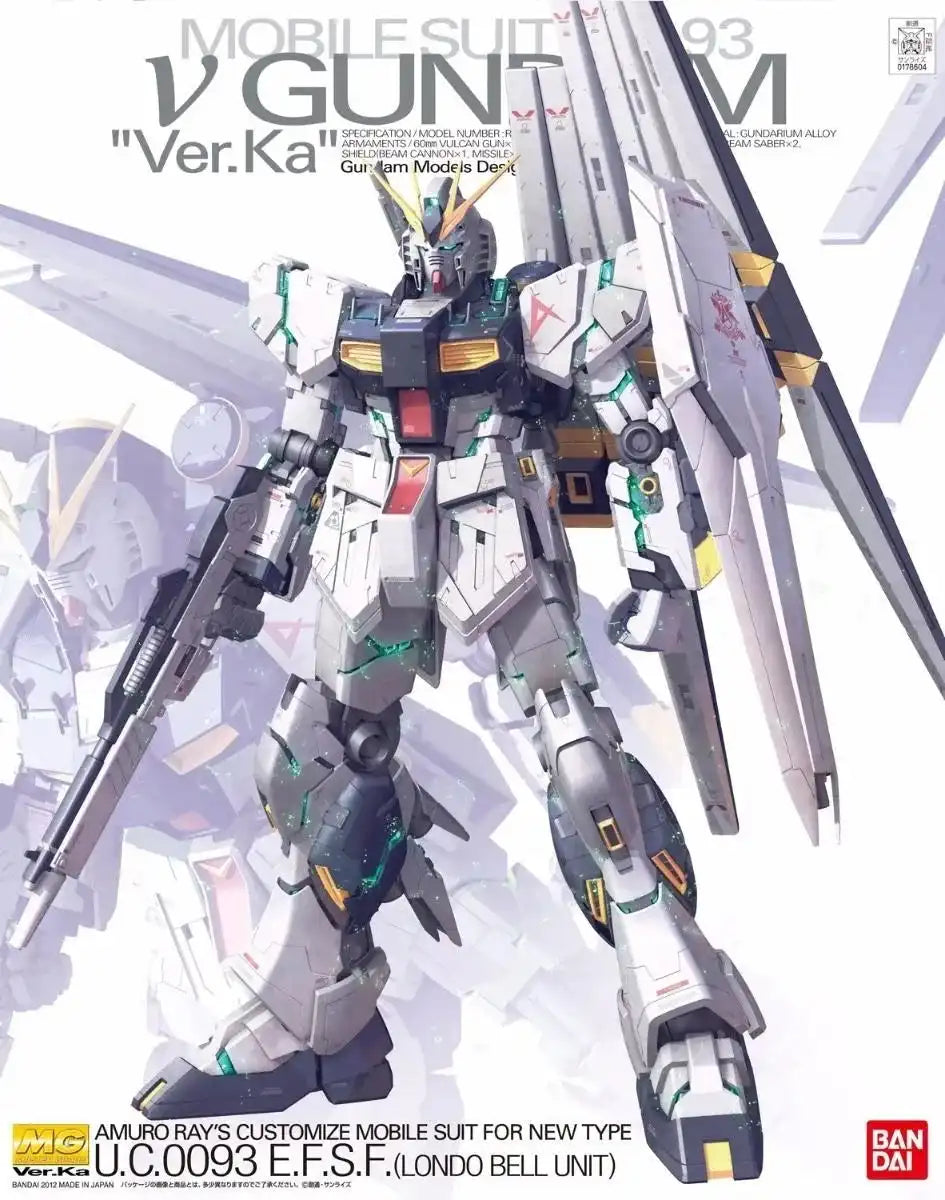 Bandai Mg 1/100 Rx-93 Nu Gundam Ver Ka Plastic Model Kit Char's Counter Attack - Japan Figure