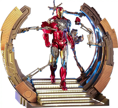 Hot Toys Movie Masterpiece Diecast Iron Man Mark 6 Version 2 with Suit-Up Gantry- Japan Figure Store - #1 Bring To You The Best Japanese Goods