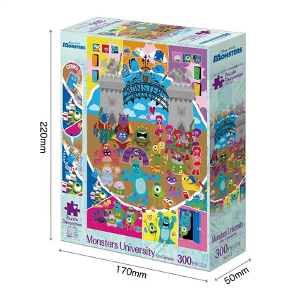 Epoch 300pc Disney Monsters Univ On Campus Jigsaw Puzzle 73-311 w/Glue Spatula & Sticker- Japan Figure Store - #1 Bring To You The Best Japanese Goods