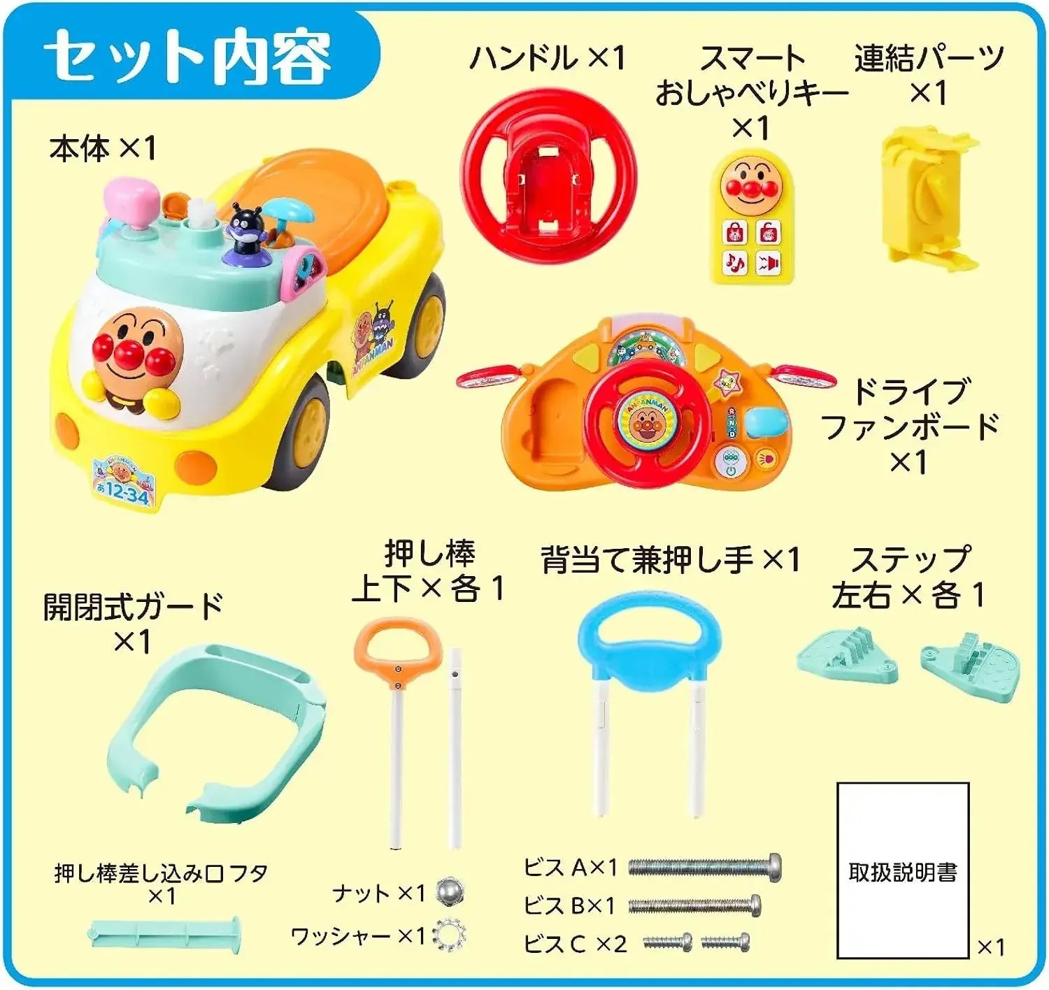 Agatsuma Anpanman 3 Step Businesker DX Push Bar Guard
