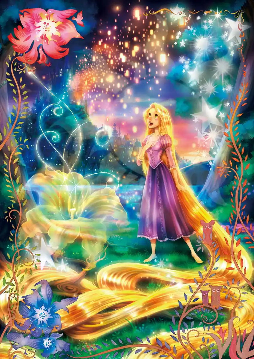 Tenyo 108pc Jigsaw Puzzle Rapunzel Tower Glowing Hair 18.2x25.7cm- Japan Figure Store - #1 Bring To You The Best Japanese Goods