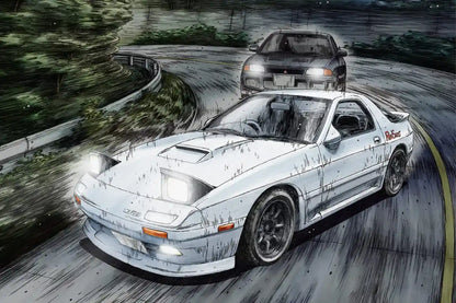 AOSHIMA Pre-Painted 1/24 Ryosuke Takahashi Fc3S Rx-7 Vol.11 Akagi Showdown Spec Plastic Model- Japan Figure Store - #1 Bring To You The Best Japanese Goods