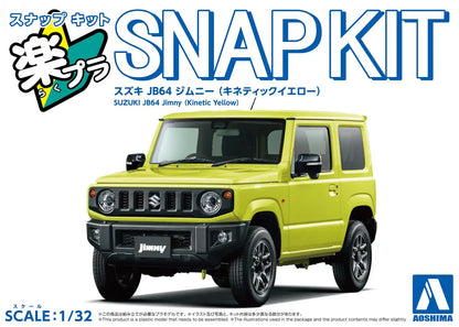 Aoshima 1/32 Suzuki JB64 Jimny Yellow Snap Kit by Bunka Kyozai