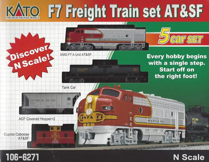 Kato F7 AT&SF N Gauge Railway Model Freight Train Set 106-6271- Japan Figure Store - #1 Bring To You The Best Japanese Goods