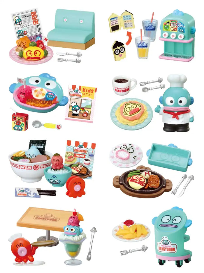 Re-Ment Sanrio Family Restaurant Hangyodon Playset 1 Caja PVC ABS 120x145x205mm