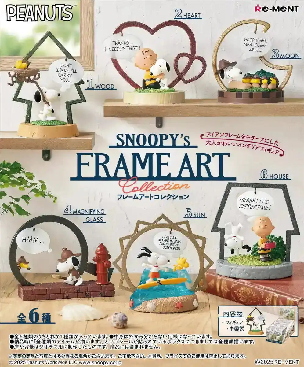 Re-Ment Peanuts Snoopy Frame Art 1 Box 105x145x215mm Synthetic Resin