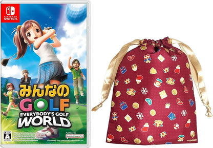 Bandai Namco Minna no Golf World Video Game - Drawstring Bag Nintendo Switch - 2200630162842