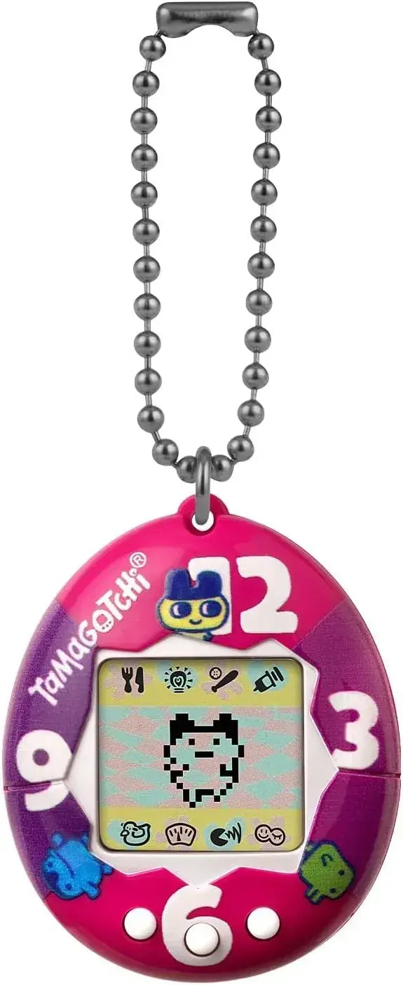 BANDAI Original Tamagotchi Digital Virtual Pet Toy - Purple Pink Clock - 4549660982401