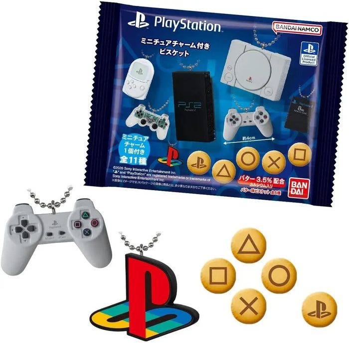 Bandai PlayStation Biscuit Box Mini Charms 10 Piece Set