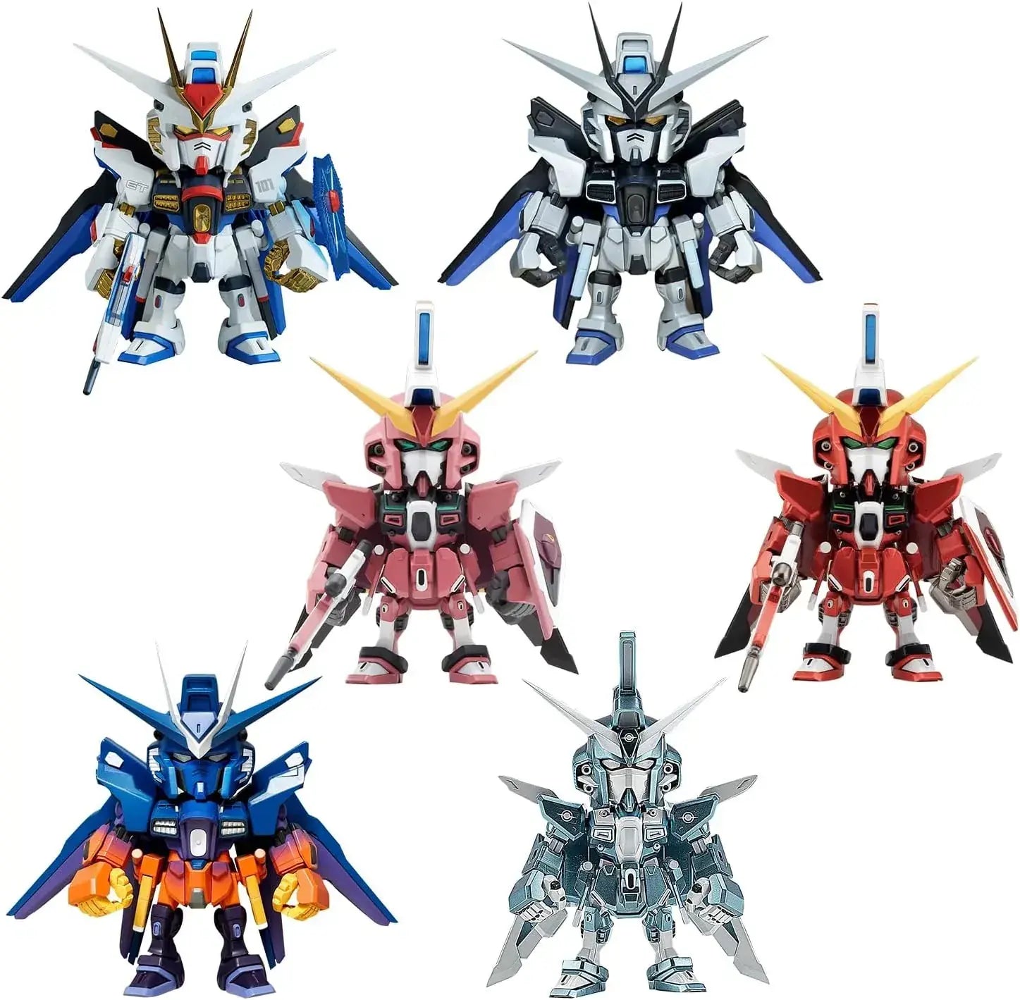 Bandai QMSV Mini RX78-2 Gundam Model Kit - Strike Freedom & Infinite Justice Box - 4907953768680