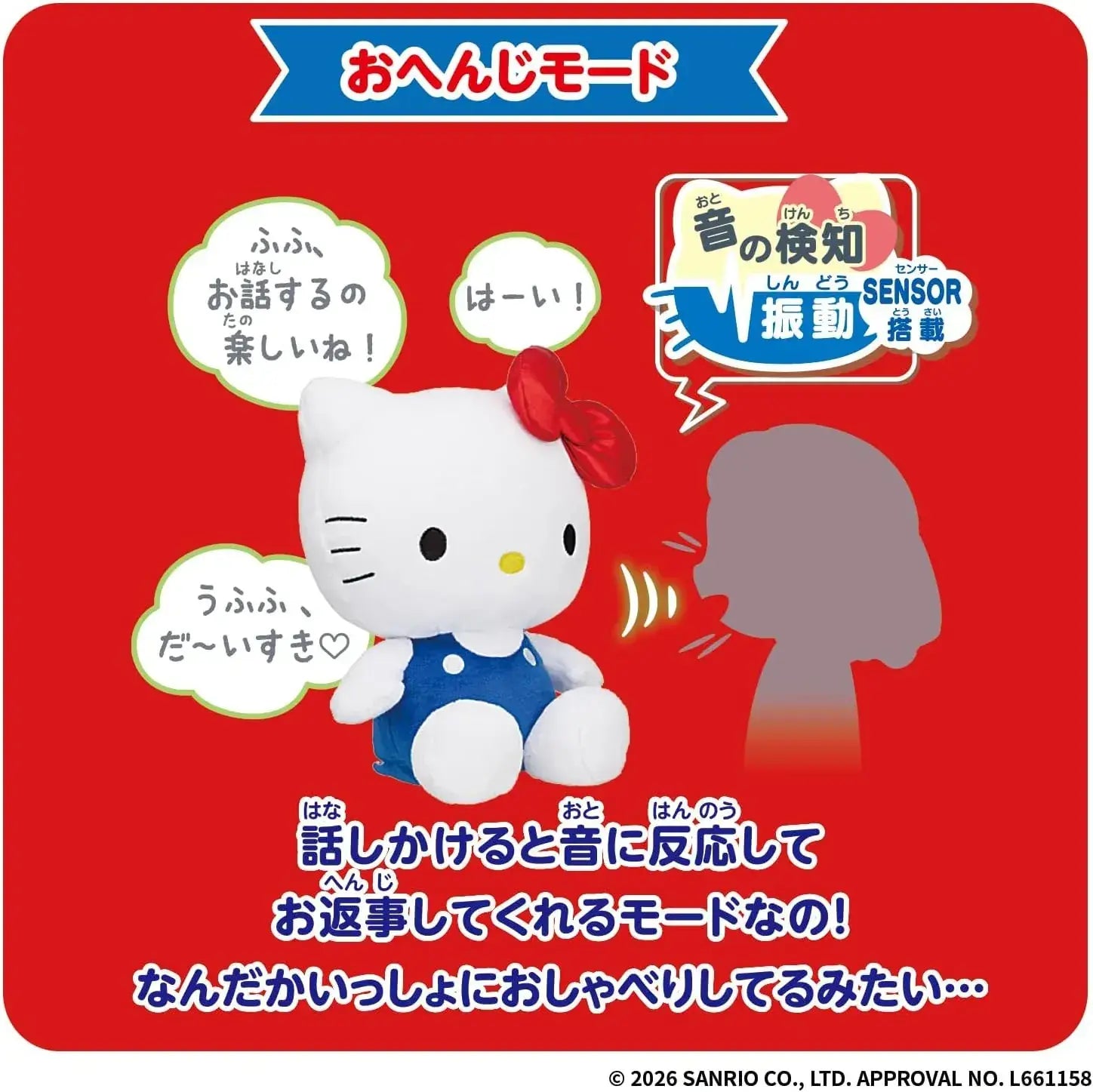 Bandai Talking Hello Kitty Toy Ages 6 and Up Sanrio