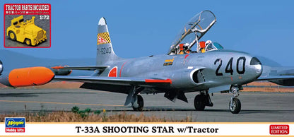 HASEGAWA 1/72 T-33A Shooting Star W/Tractor Plastic Model- Japan Figure Store - #1 Bring To You The Best Japanese Goods