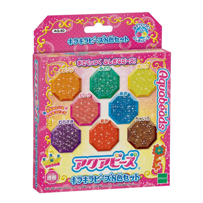 Epoch Aquabeads Sparkling Bead Set 8 Colors - Age 6+ Water Stick Toy AQ-80 ST Mark- Japan Figure Store - #1 Bring To You The Best Japanese Goods
