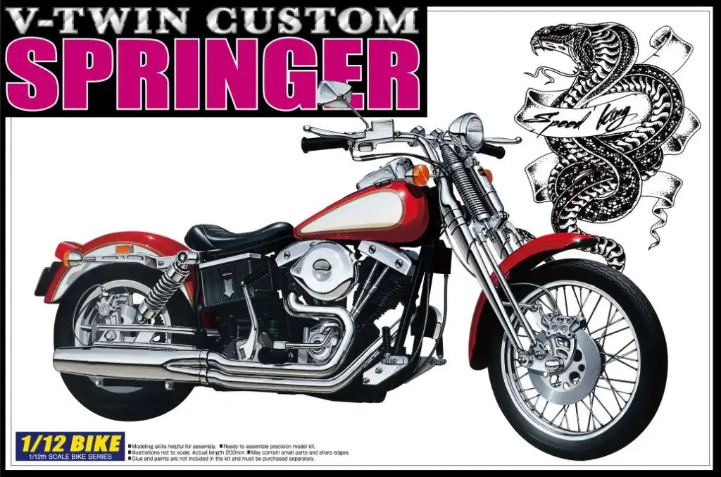 AOSHIMA Naked Bike 85 00601 Springer V-Twin Custom 1/12 Scale Kit- Japan Figure Store - #1 Bring To You The Best Japanese Goods