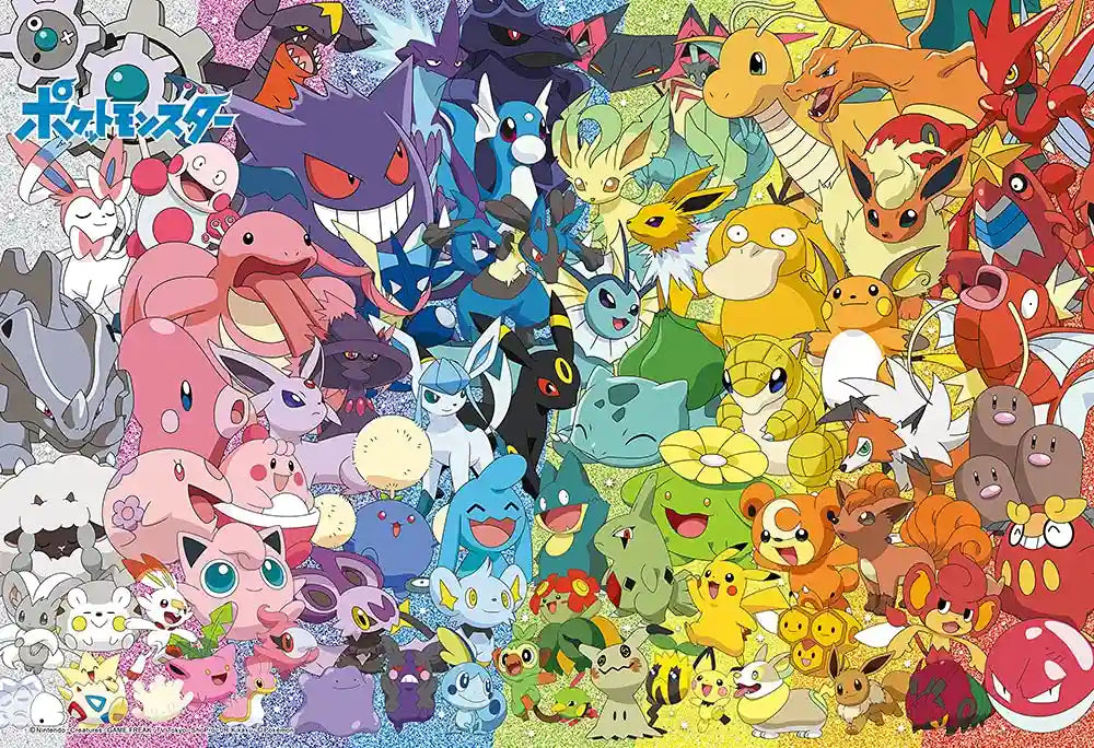 Pokemon Get Together Jigsaw Puzzle 100 Pieces Colorful Design
