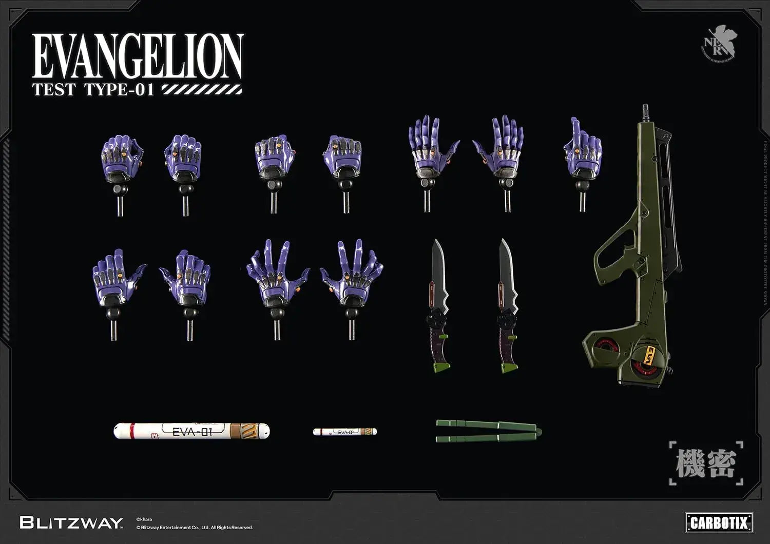 Blitzway Entertainment CARBOTIX Evangelion Model 1 Die Cast