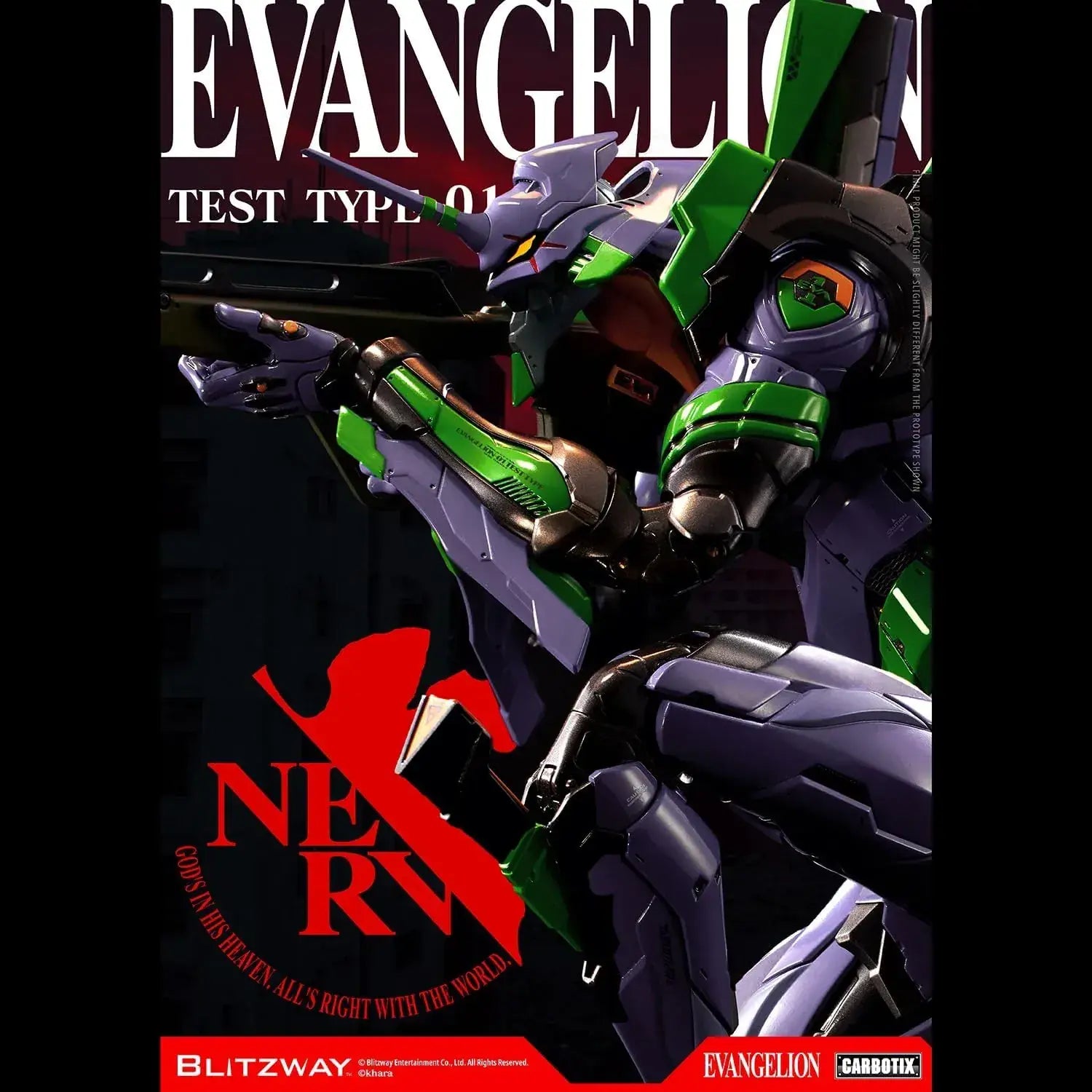 Blitzway Entertainment CARBOTIX Evangelion Model 1 Die Cast