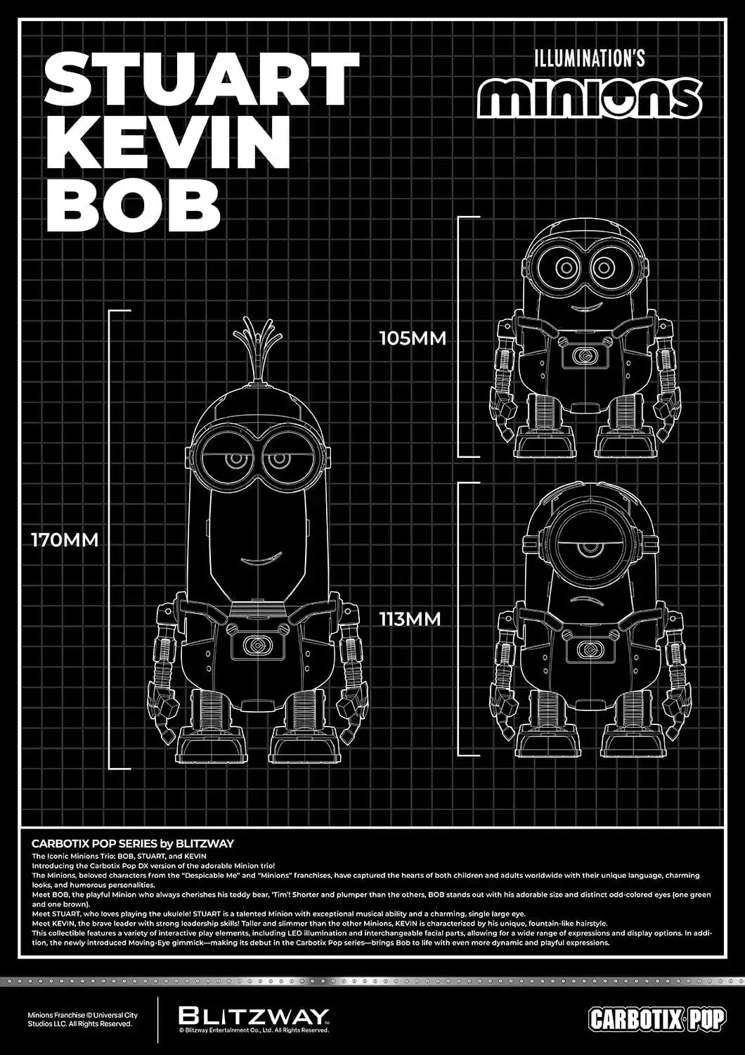 Blitzway Entertainment Carbotix Pop Minions DX Diecast Figure