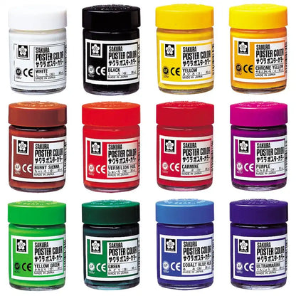 Sakura Crepas Japan Paint Poster Color 30Ml 12 Color Set Pw12 Set- Japan Figure Store - #1 Bring To You The Best Japanese Goods