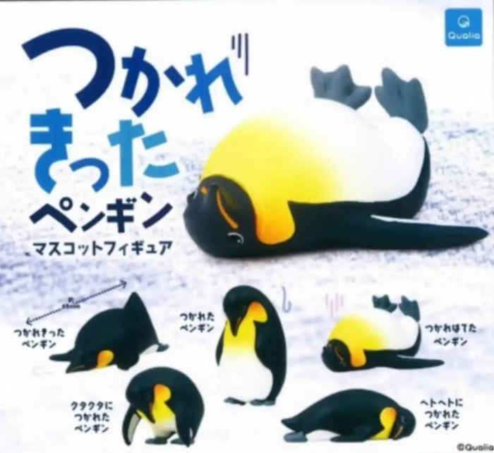 Qualia Tsukarekitta Penguin Mascot Figure - Cute Collectible Desk Decor- Japan Figure Store - #1 Bring To You The Best Japanese Goods