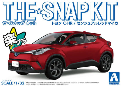 AOSHIMA 56370 06-D Toyota C-Hr Sensual Red Mica 1/32 Scale Pre-Painted Snap-Fit Kit- Japan Figure Store - #1 Bring To You The Best Japanese Goods