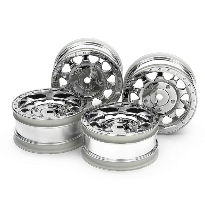 Tamiya BBX Chrome Plated Wheels 26mm Width +2mm Offset (4 Pieces)- Japan Figure Store - #1 Bring To You The Best Japanese Goods