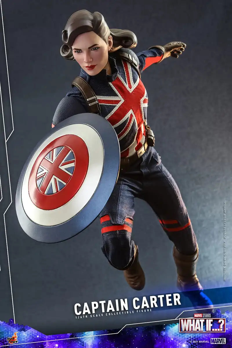 Hot Toys 1/6 Scale Captain Carter Figure 29cm Blue Plastic TV Masterpiece