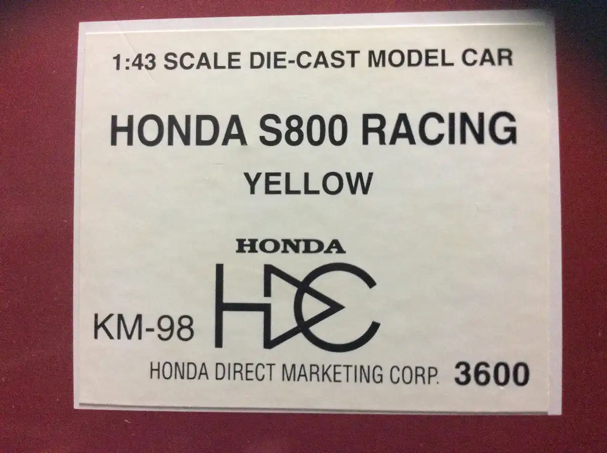 EBBRO 43934 Honda S800 Racing 1967 Suzuka 1000Km 1/43 Scale- Japan Figure Store - #1 Bring To You The Best Japanese Goods