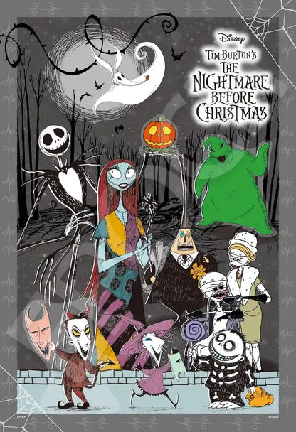 Epoch 300pc Disney Nightmare Before Xmas Puzzle Deco Collage 26x3- Japan Figure Store - #1 Bring To You The Best Japanese Goods