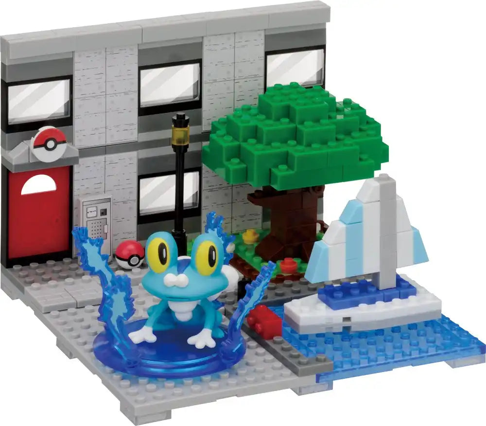 KAWADA Pp-004 Nanoblock Plus Pokemon Froakie Keromatsu Yacht Harbor- Japan Figure Store - #1 Bring To You The Best Japanese Goods
