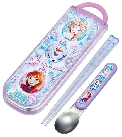Skater Disney Frozen Kids Lunch Box Set with Chopsticks & Spoon Antibacterial