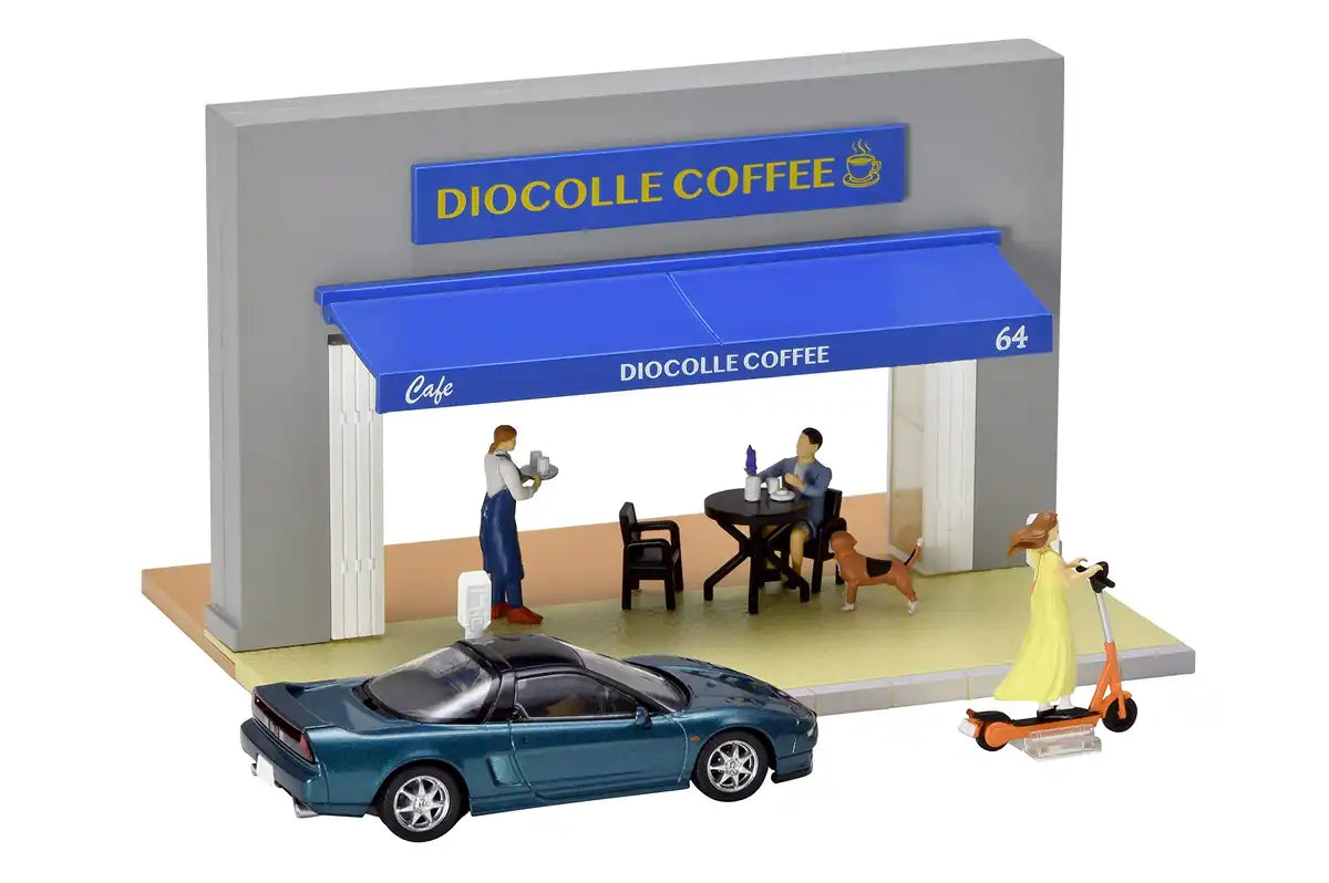 Tomytec Car Snap 21A Cafe Terrace Die-Cast Mini Set with Painted PVC Resin Dolls- Japan Figure Store - #1 Bring To You The Best Japanese Goods