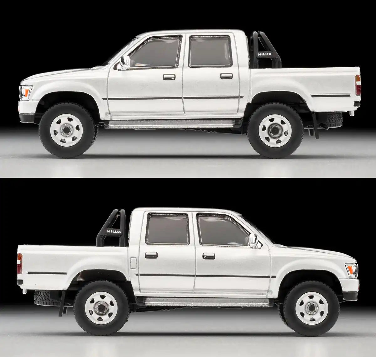 Tomytec Toyota Hilux 4WD Double Cab SSR Silver 1991 Model Lv-N256C- Japan Figure Store - #1 Bring To You The Best Japanese Goods