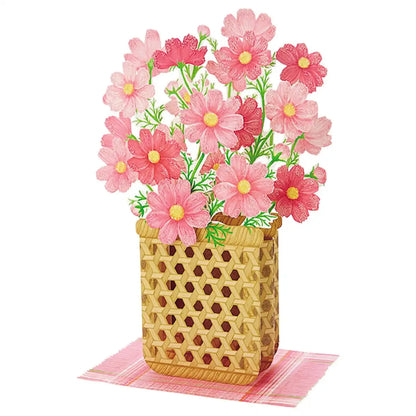 Sanrio Message Card Autumn Cosmos Woven Basket Greeting Card Overseas Shipping- Japan Figure Store - #1 Bring To You The Best Japanese Goods