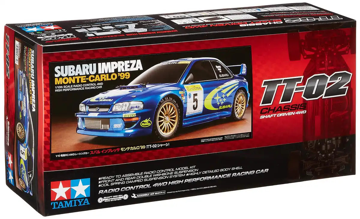 Tamiya 1/10 RC Car Subaru Impreza 1999 On-Road TT-02 Chassis 58631
