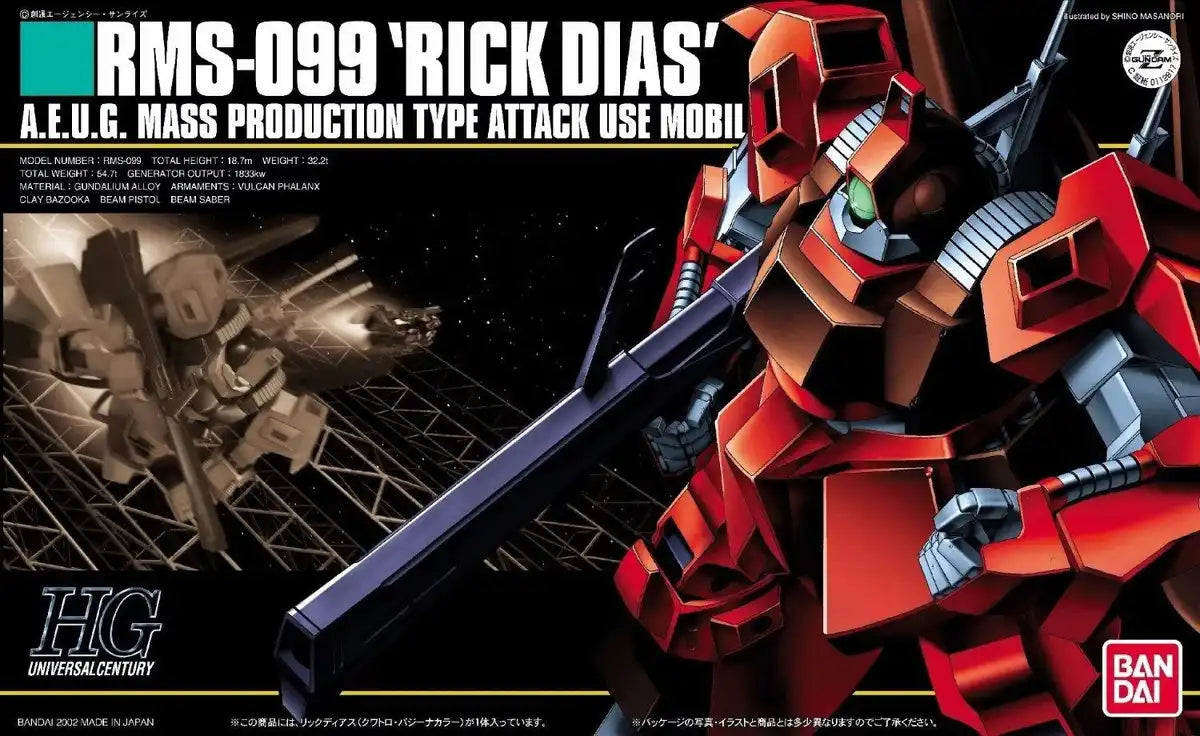 Bandai Hguc 1/144 Rms-099 Rick Dias Quattro Custom Plastic Model Kit- Japan Figure Store - #1 Bring To You The Best Japanese Goods