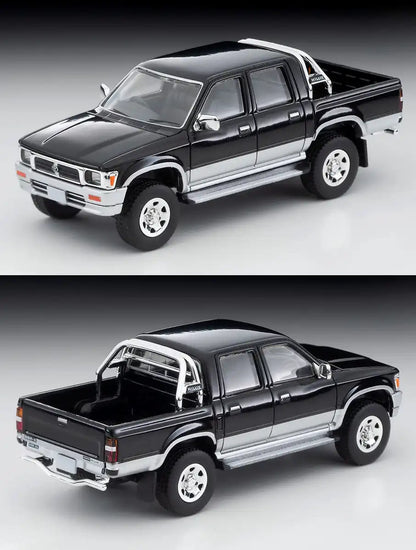 Tomytec 1/64 Toyota Hilux 1995 Double Cab SSR-X 4WD Pickup - Black/Silver- Japan Figure Store - #1 Bring To You The Best Japanese Goods