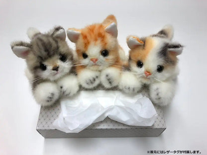 Sanei Boeki Gray Kitten Miya Crawling Plush W12xD18xH9cm- Japan Figure Store - #1 Bring To You The Best Japanese Goods