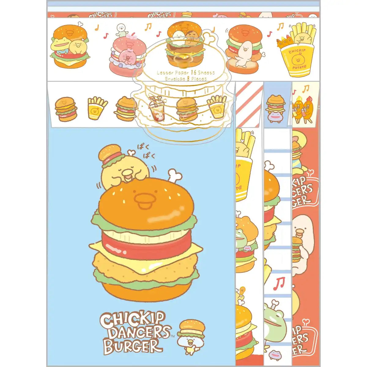 San-X Chikip Dancers Chikip Uma Uma Burger Letter Set LH80601 H19xW14.2xD1cm- Japan Figure Store - #1 Bring To You The Best Japanese Goods