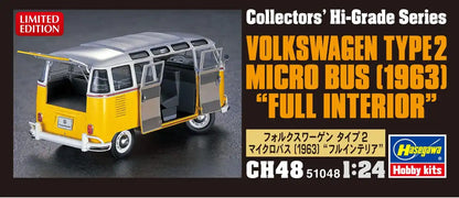 Hasegawa 1/24 Volkswagen Type 2 Minibus (1963) Full Interior Japanese Plastic Bus Model- Japan Figure Store - #1 Bring To You The Best Japanese Goods