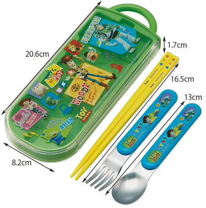 Skater Disney Toy Story Kids Bento Trio Set 16.5cm Chopsticks Spoon Fork- Japan Figure Store - #1 Bring To You The Best Japanese Goods