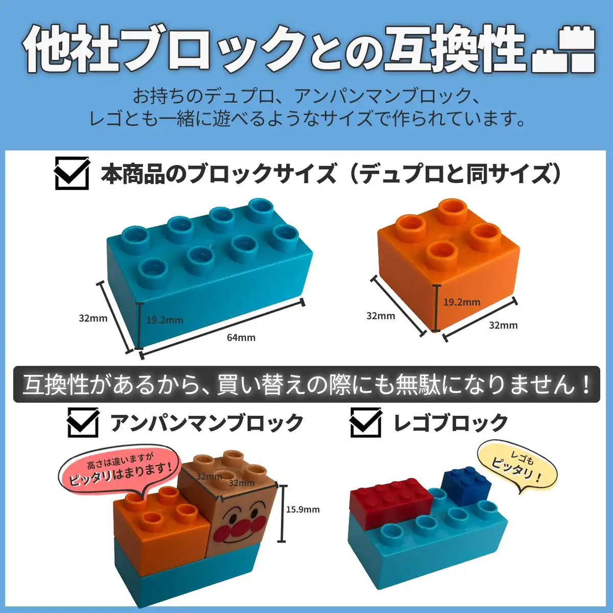 Sunwards Large 500g Block Set Compatible with Duplo High Performance 90 Pieces- Japan Figure Store - #1 Bring To You The Best Japanese Goods