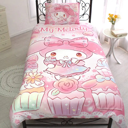 Sanrio My Melody 3-Piece Duvet Cover Set Single Size Bedding Set- Japan Figure Store - #1 Bring To You The Best Japanese Goods
