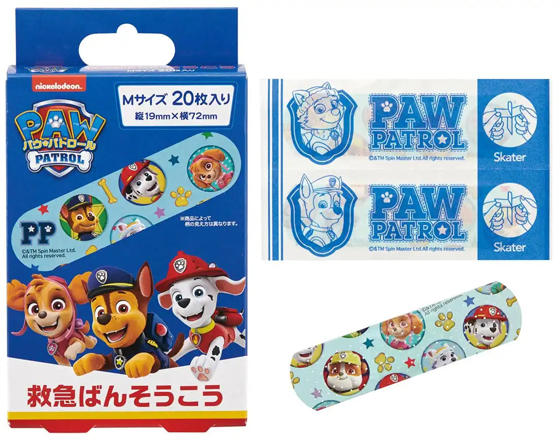 Skater Paw Patrol First Aid Bandage Pack of 20 Made in Japan- Japan Figure Store - #1 Bring To You The Best Japanese Goods